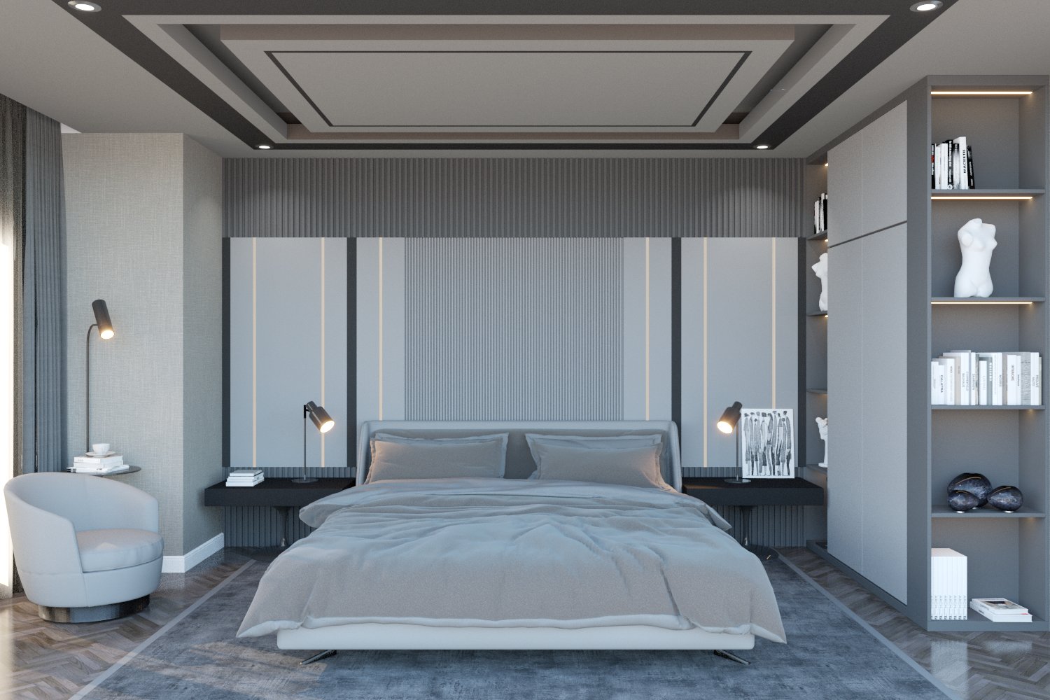 ab3d design - Chambre contemporaine - commune de Gordes