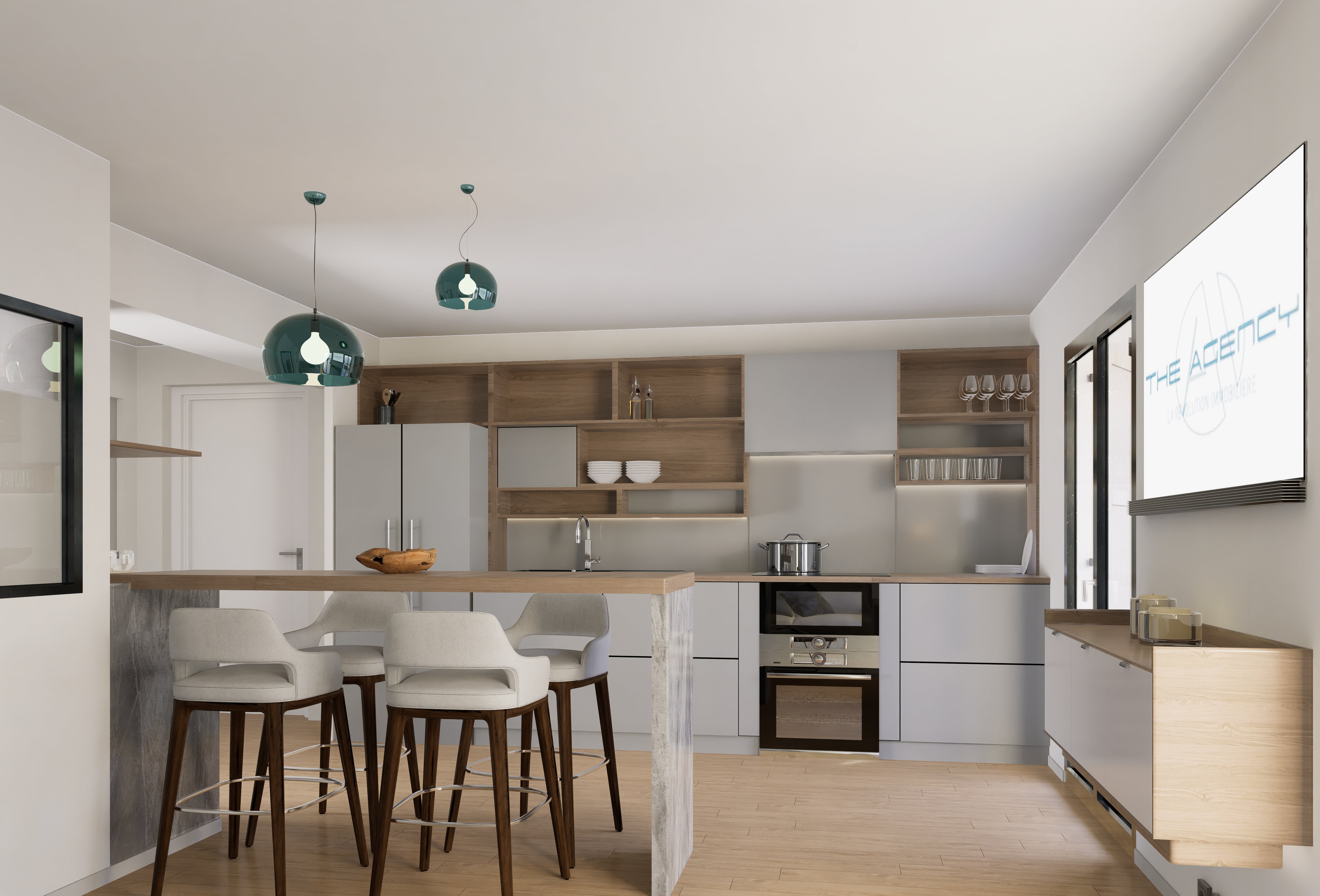 ab3d design - Projet d'aménagement d'appartement en partenariat avec THE AGENCY IMMO - Marseille
